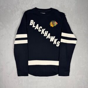 Y2K Mens Wright & Ditson Chicago Blackhawks NHL Hockey Sweatshirt Size M